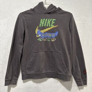 NIKE Sportswear Caterpillar Hooded Sweatshirt Hoodie Big Kid Boys Large Grey